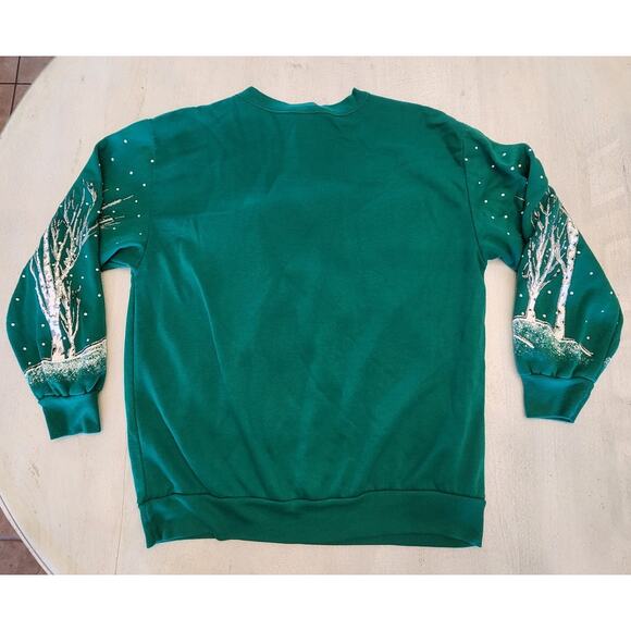 Santa Claus Holiday Christmas Crewneck Sweatshirt SZ Medium - Picture 3 of 7